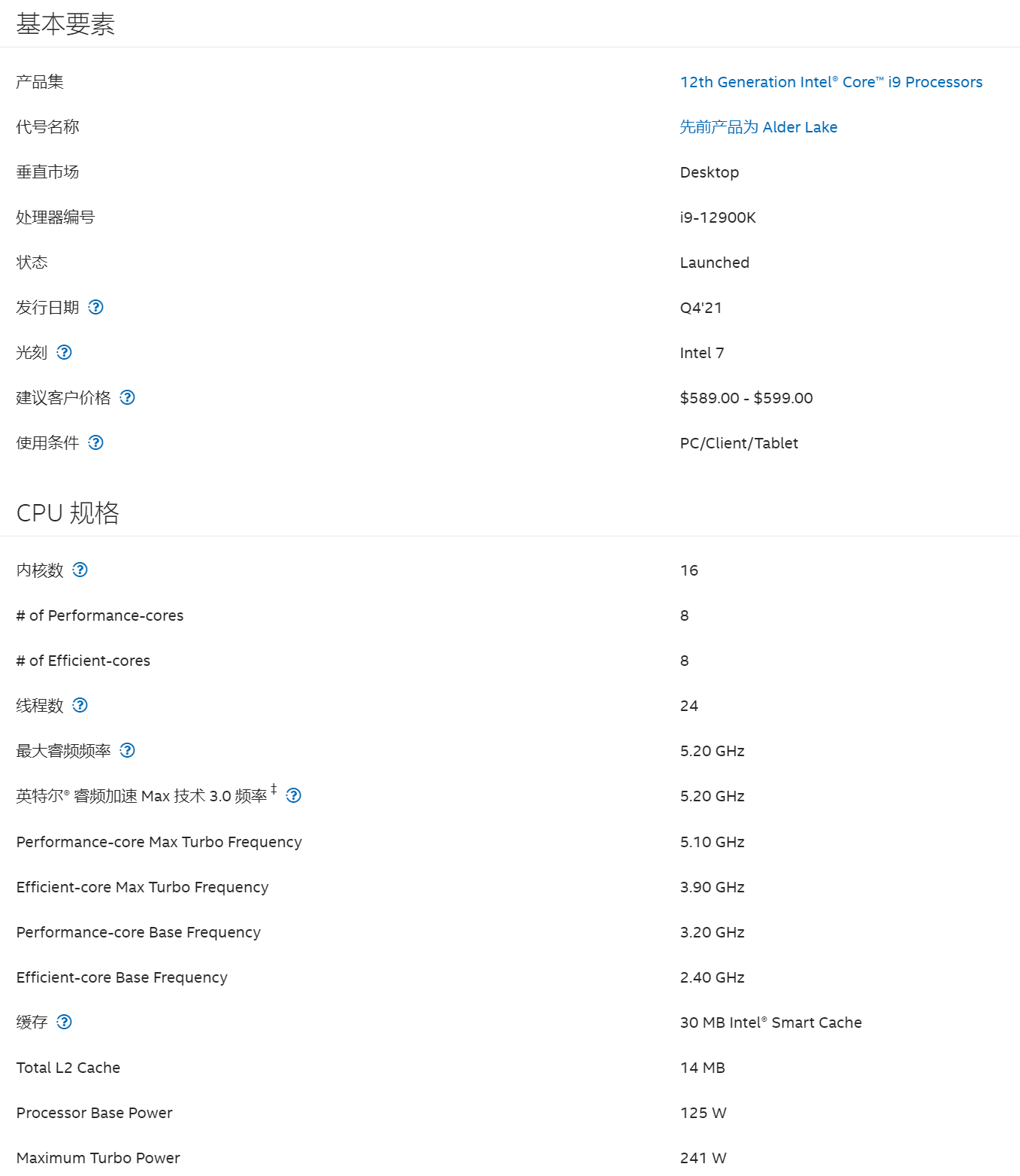 12代酷睿取消TDP功耗：改为基础+Turbo功耗 更直观了