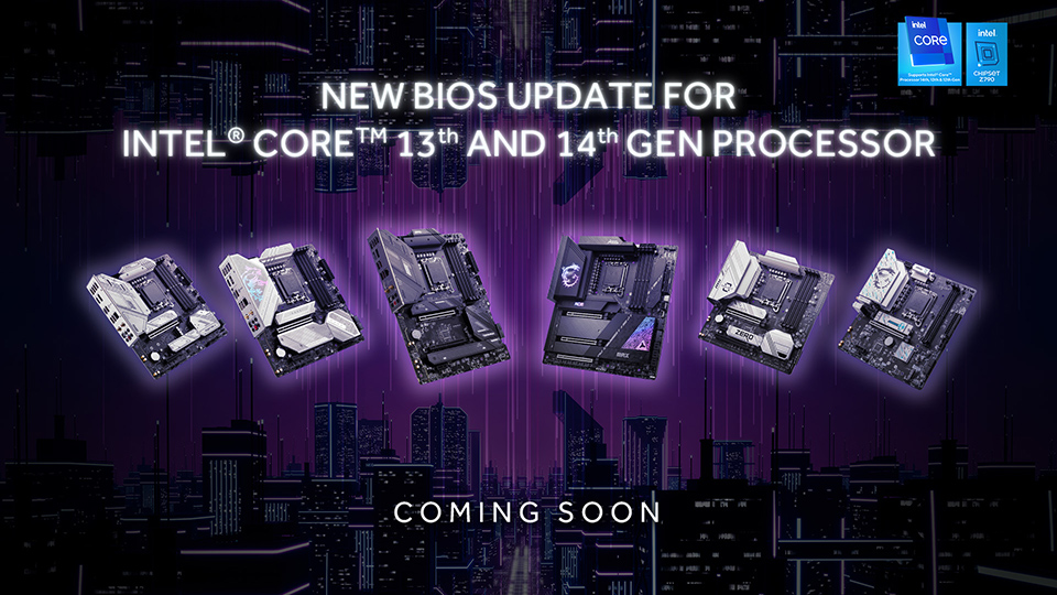 微星将于8月提供新的BIOS，解决第13/14代Core中央处理器的不稳定问题
