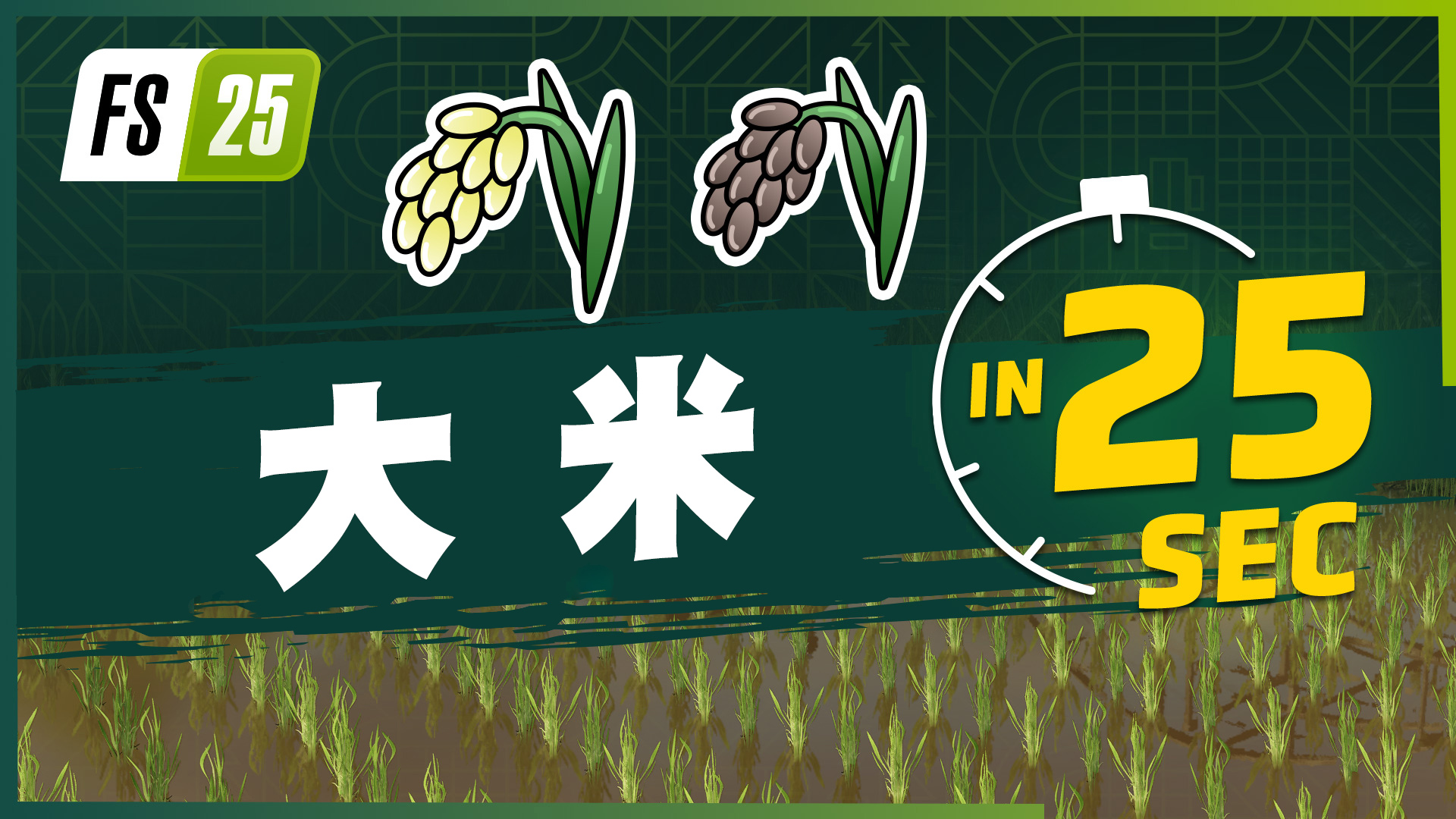 《Farming Simulator 25》最新信息发布：新农作物水稻和豌豆的宣传视频已经发布！
